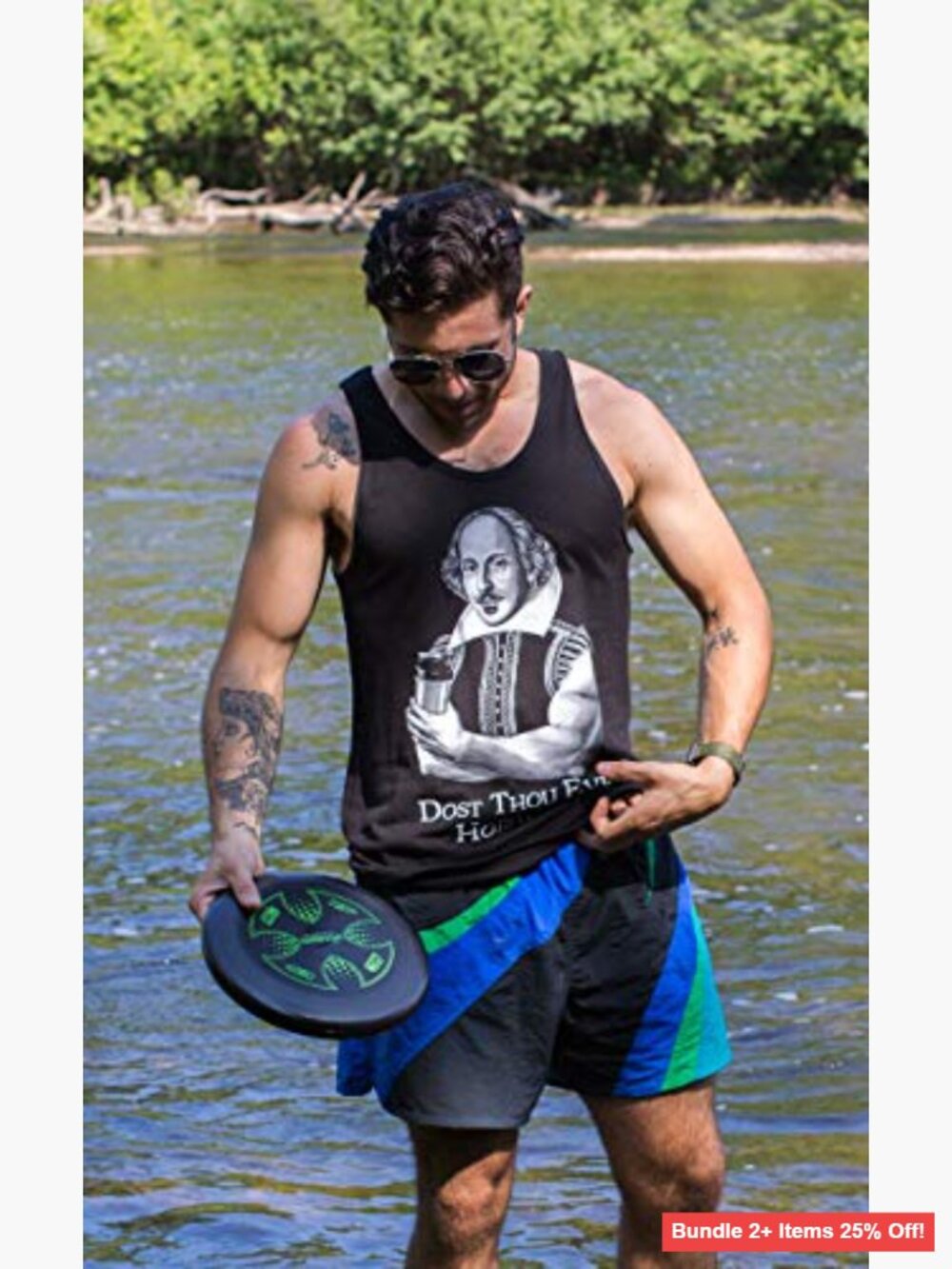 Funny Shakespeare Weight Lifting Gym Tank Top, Unisex Fit, Cotton - Picture 6 of 7